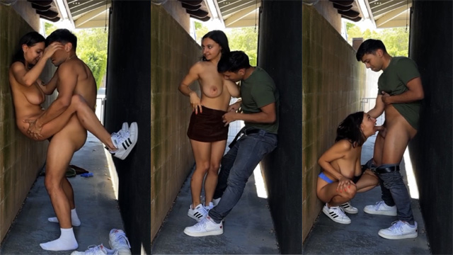 Beautiful GF Sucking Fucking In Alley Way