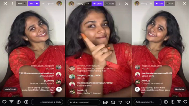 Tamil Insta Fam Vidhya Exclusive Live Chat