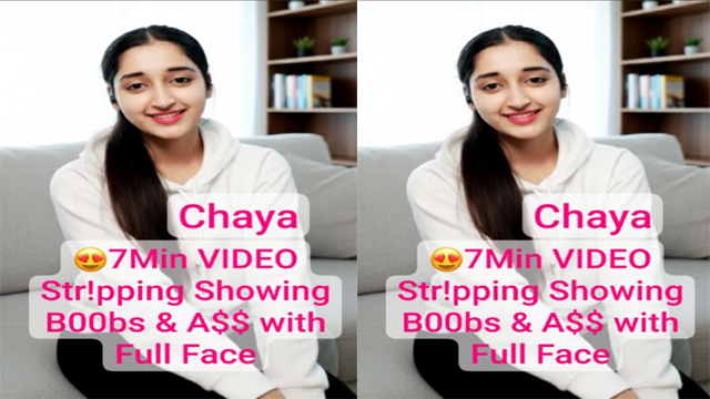 Chaya Instagram Model – Private Premium Stripping Showing – her Boobs & Ass Mms Video